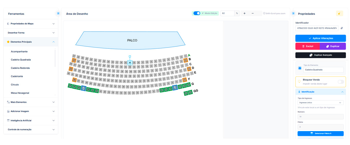 Editor de Mapas de Mesas Eventuxi